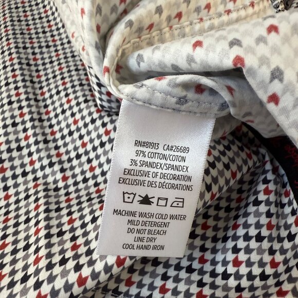 Robert Graham Modern Americana Button Front Shirt Mens Size XL Tailored Fit - Picture 12 of 14